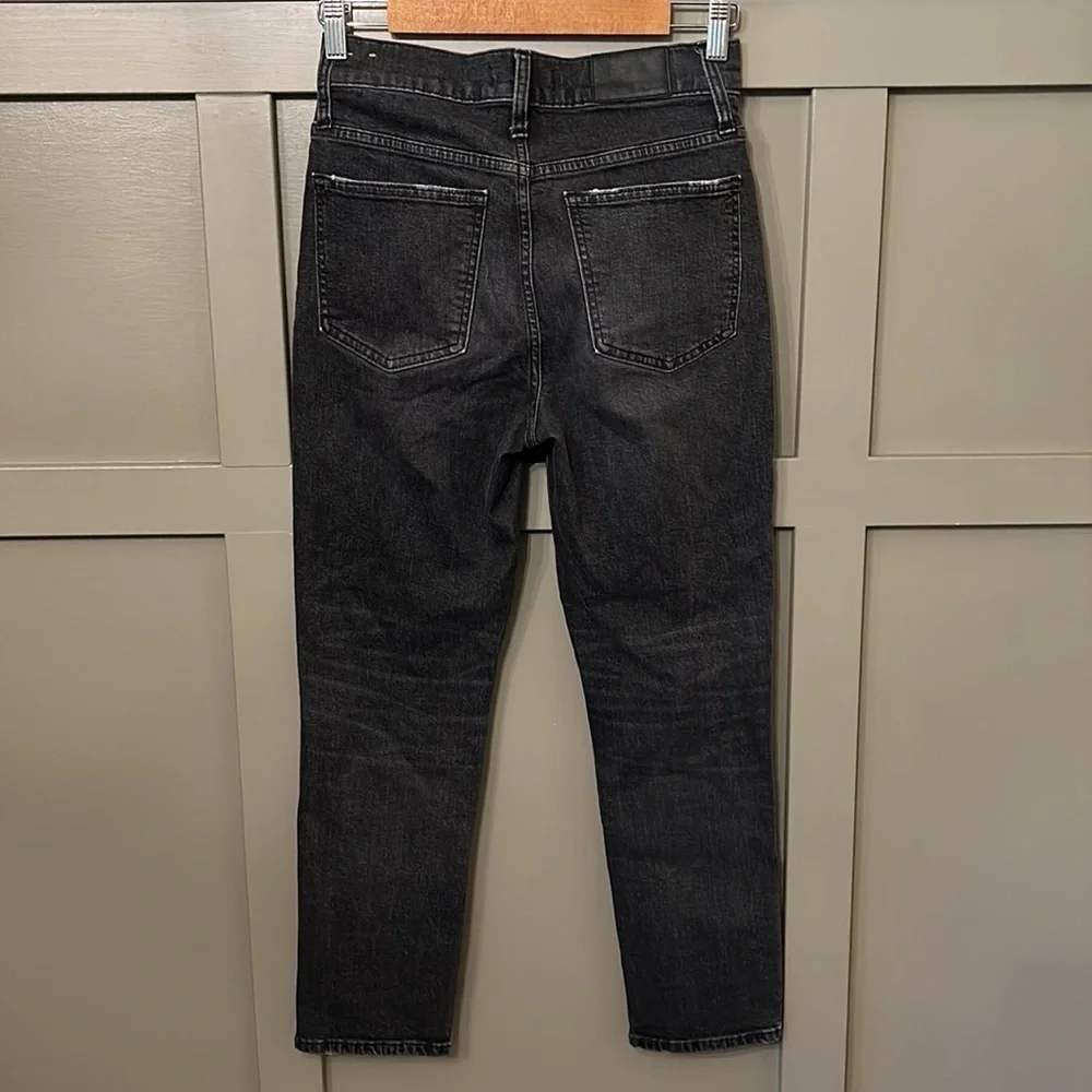 Madewell The Perfect Vintage Crop Jean in Sumner Wash Black High Rise Size 26